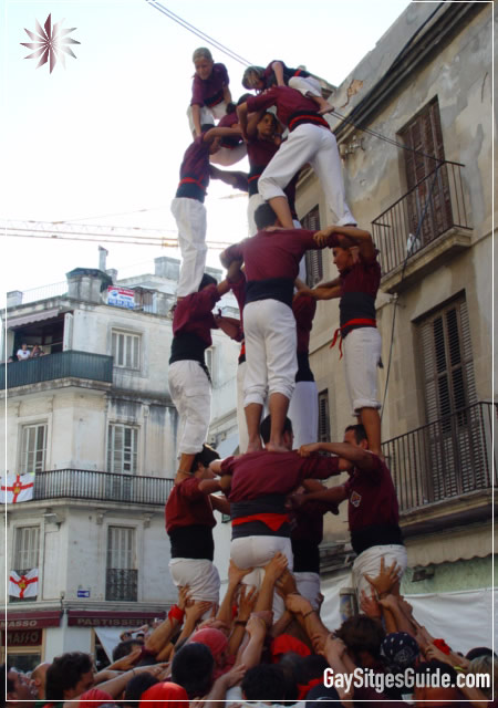 Castellers Fiesta Mayor Sitges