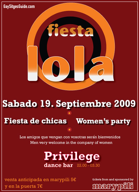 Fiesta Lola, Sitges